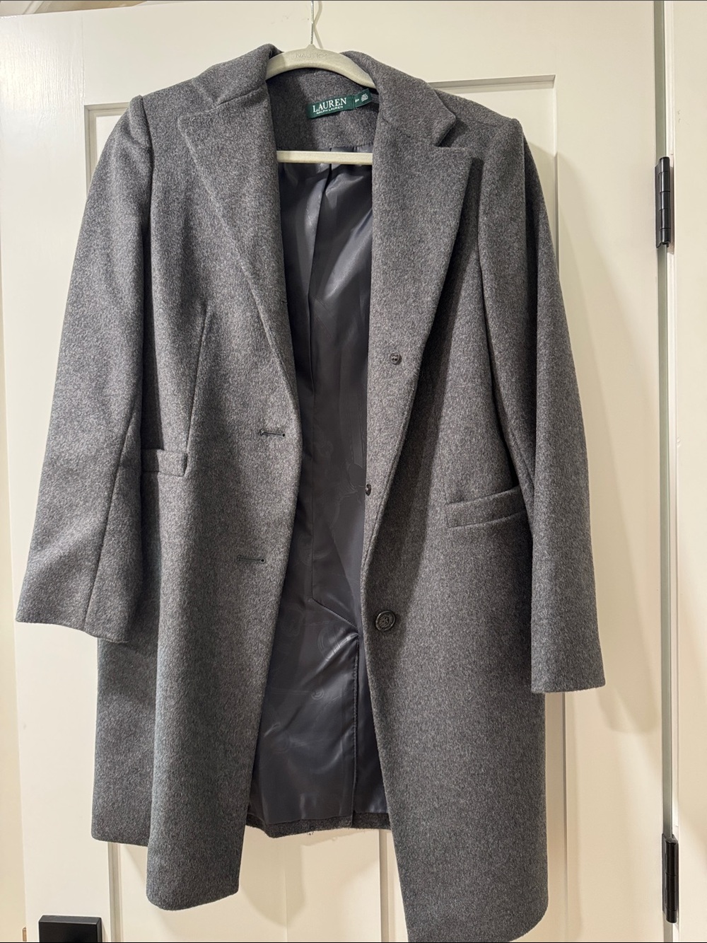 Lauren Ralph Lauren Gray Wool-Blend Coat